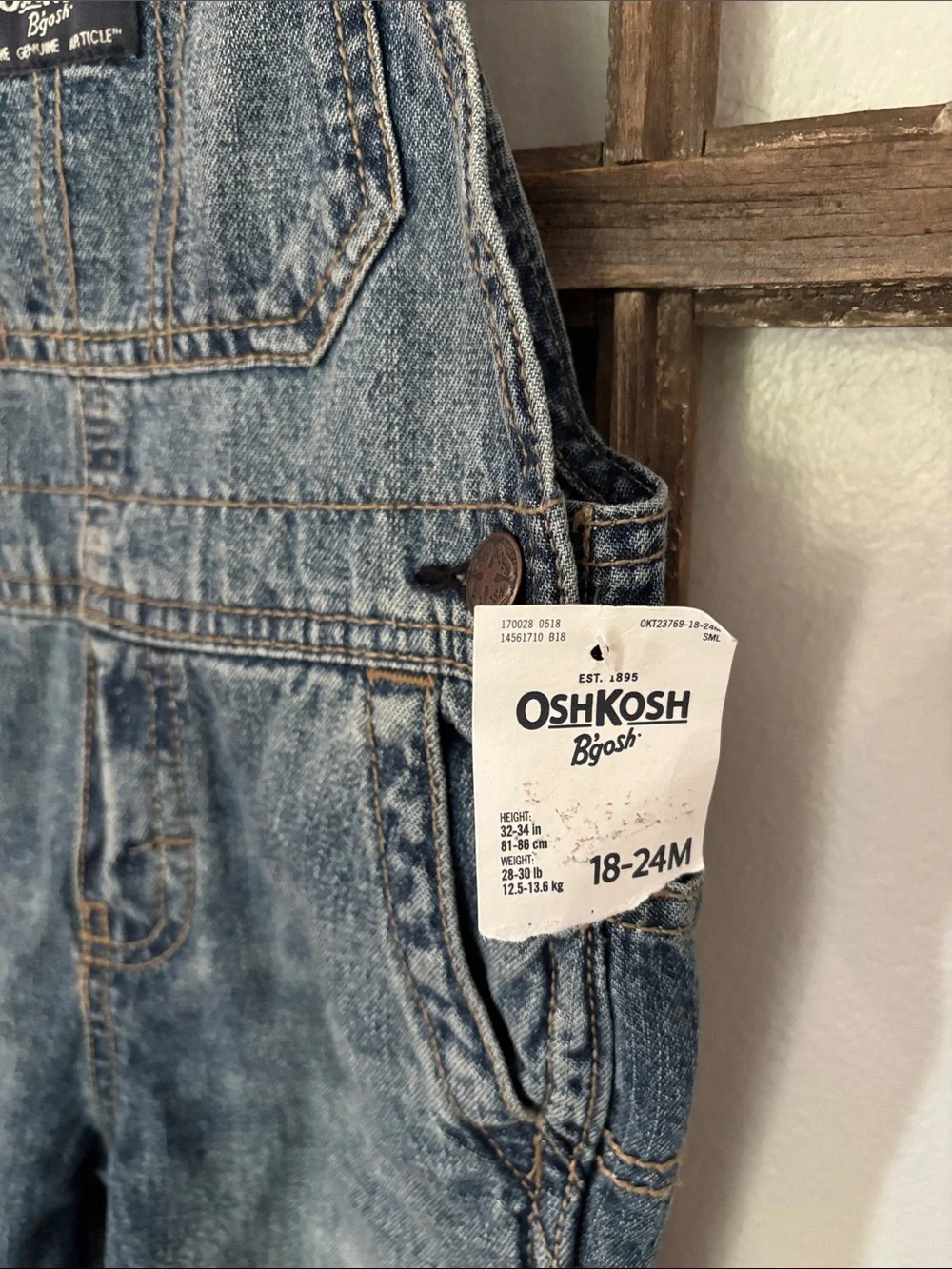 Oshkosh B’Gosh denim bib overalls
